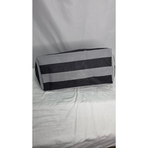 Scout Black Gray Striped Bucket List Large Open Top Shoulder  Tote Bag & Pouch - Picture 12 of 16